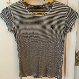 Ralph Lauren tee black and white striped